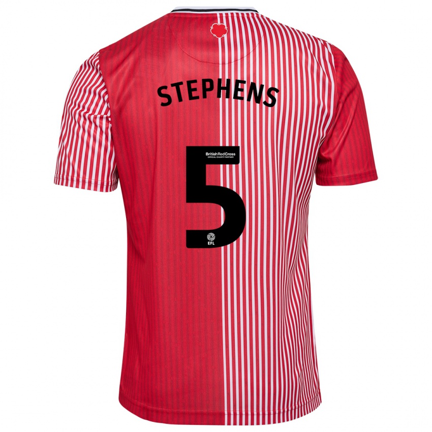 Mujer Camiseta Jack Stephens #5 Rojo 1ª Equipación 2023/24 La Camisa México