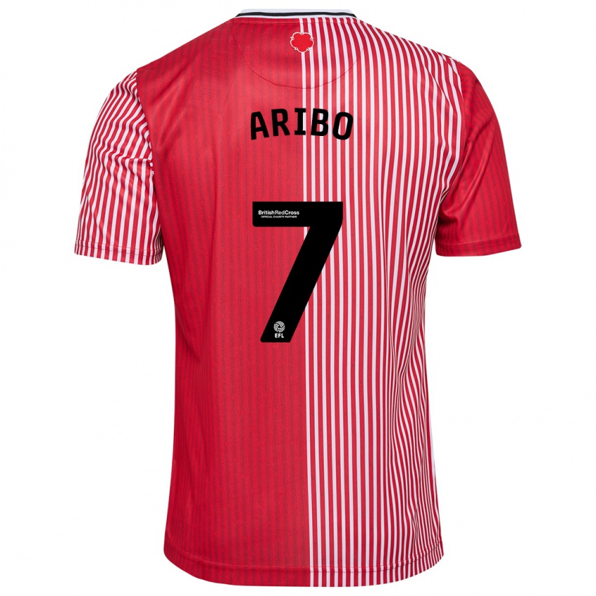 Mujer Camiseta Joe Aribo #7 Rojo 1ª Equipación 2023/24 La Camisa México
