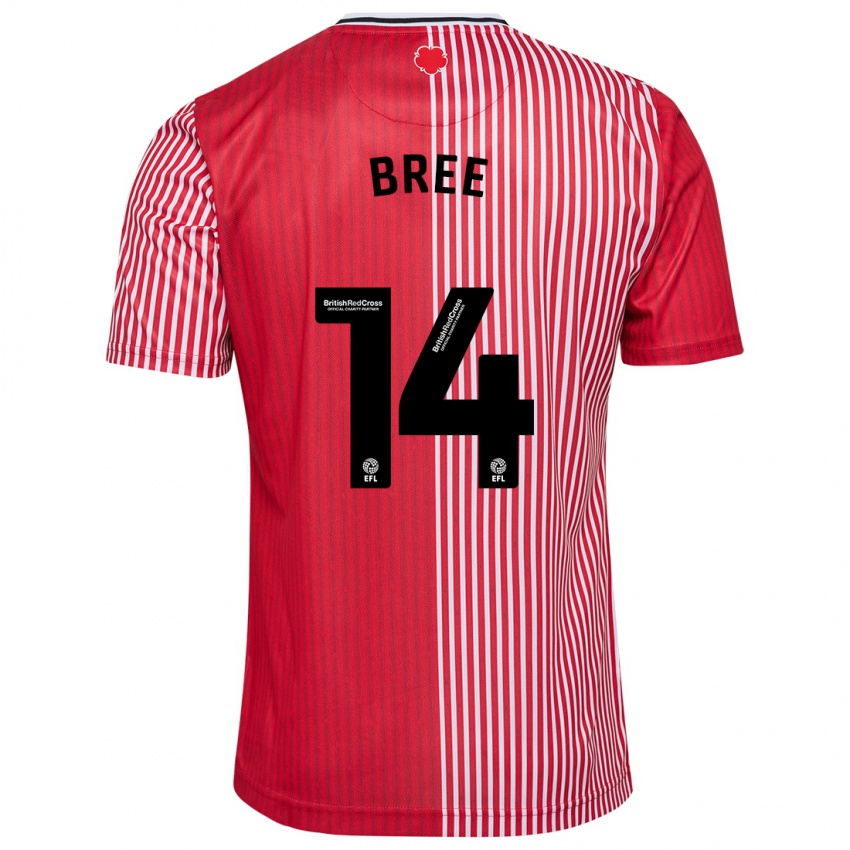 Mujer Camiseta James Bree #14 Rojo 1ª Equipación 2023/24 La Camisa México