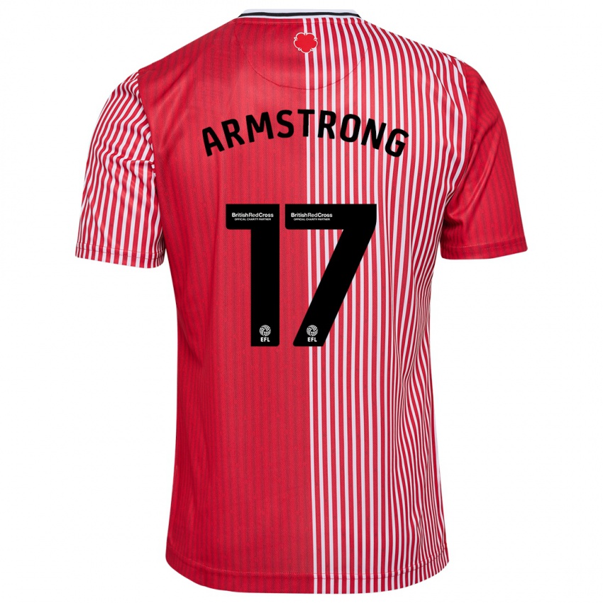 Mujer Camiseta Stuart Armstrong #17 Rojo 1ª Equipación 2023/24 La Camisa México