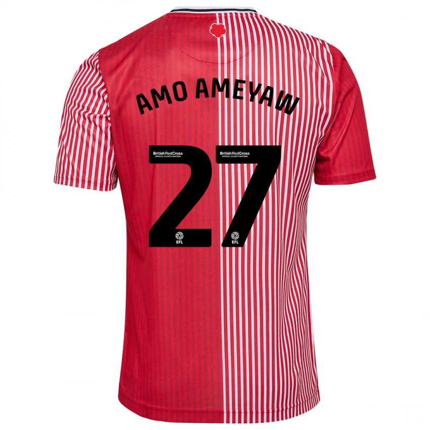 Mujer Camiseta Samuel Amo-Ameyaw #27 Rojo 1ª Equipación 2023/24 La Camisa México