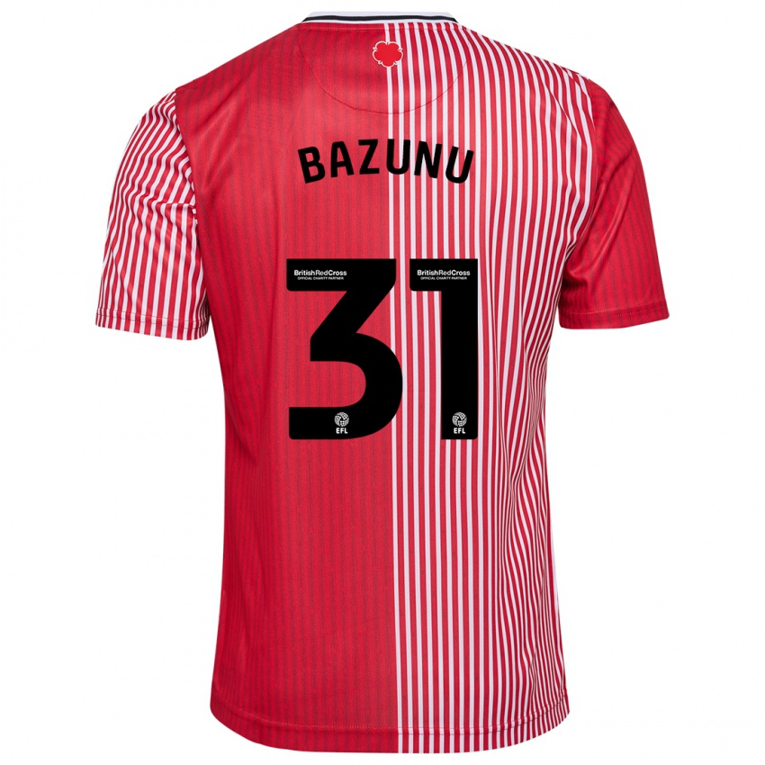 Mujer Camiseta Gavin Bazunu #31 Rojo 1ª Equipación 2023/24 La Camisa México