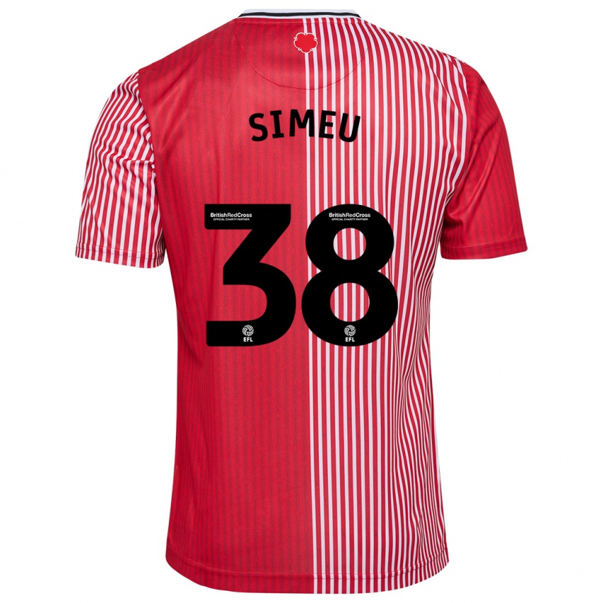 Mujer Camiseta Dynel Simeu #38 Rojo 1ª Equipación 2023/24 La Camisa México