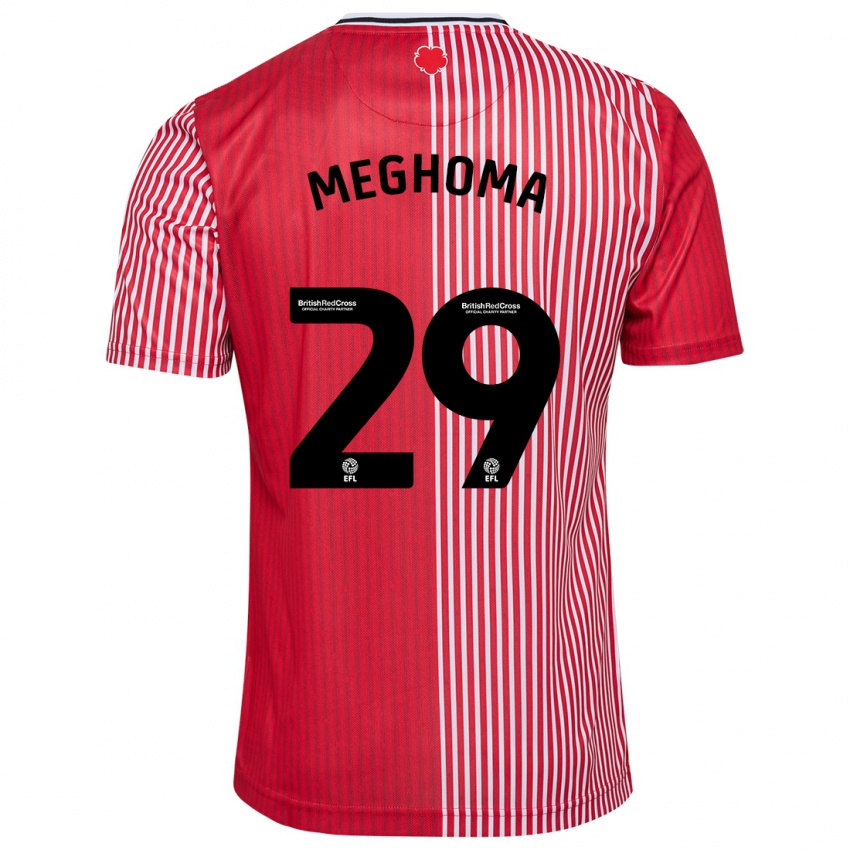 Mujer Camiseta Jayden Meghoma #29 Rojo 1ª Equipación 2023/24 La Camisa México