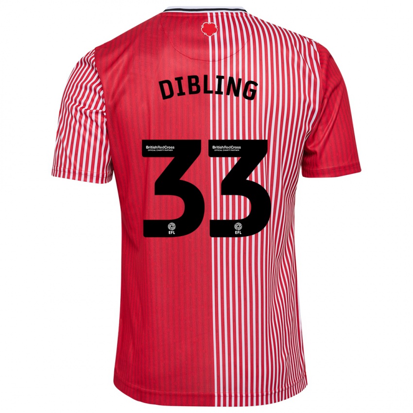 Mujer Camiseta Tyler Dibling #33 Rojo 1ª Equipación 2023/24 La Camisa México