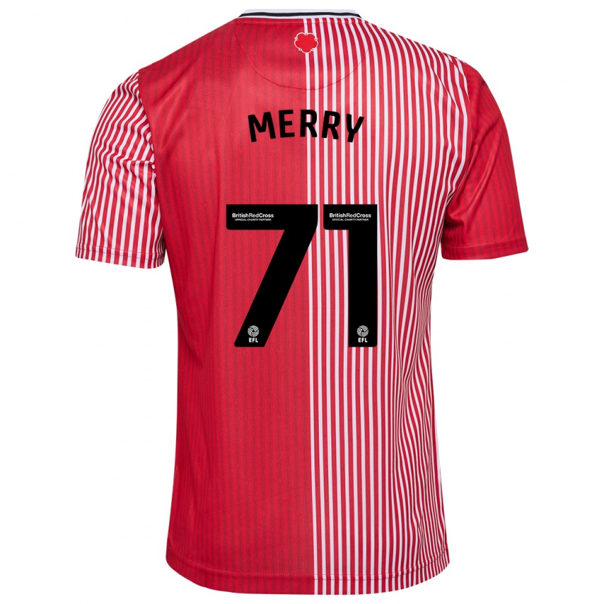 Mujer Camiseta Will Merry #71 Rojo 1ª Equipación 2023/24 La Camisa México