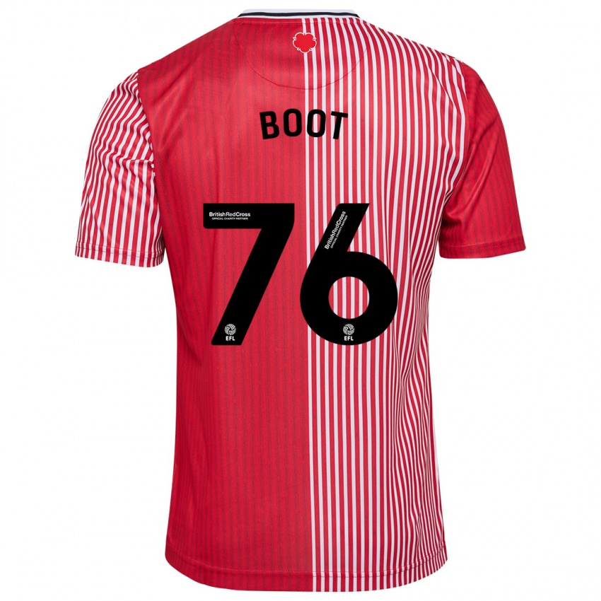 Mujer Camiseta Nathanael Boot #76 Rojo 1ª Equipación 2023/24 La Camisa México