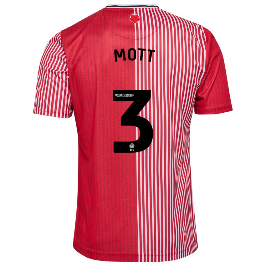 Mujer Camiseta Millicent Mott #3 Rojo 1ª Equipación 2023/24 La Camisa México