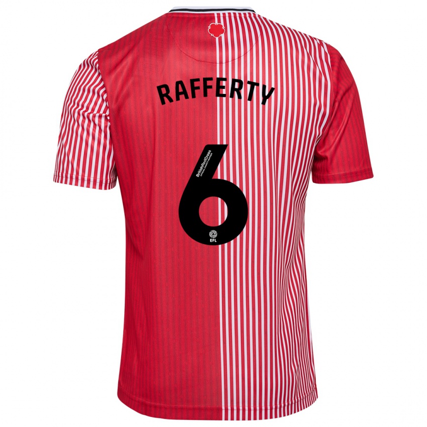 Mujer Camiseta Laura Rafferty #6 Rojo 1ª Equipación 2023/24 La Camisa México