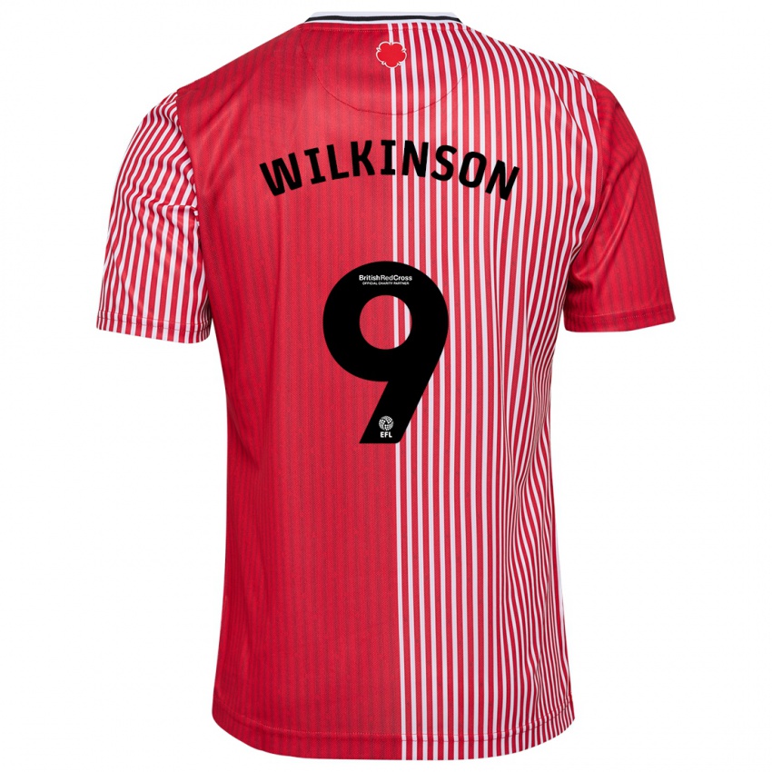 Mujer Camiseta Katie Wilkinson #9 Rojo 1ª Equipación 2023/24 La Camisa México