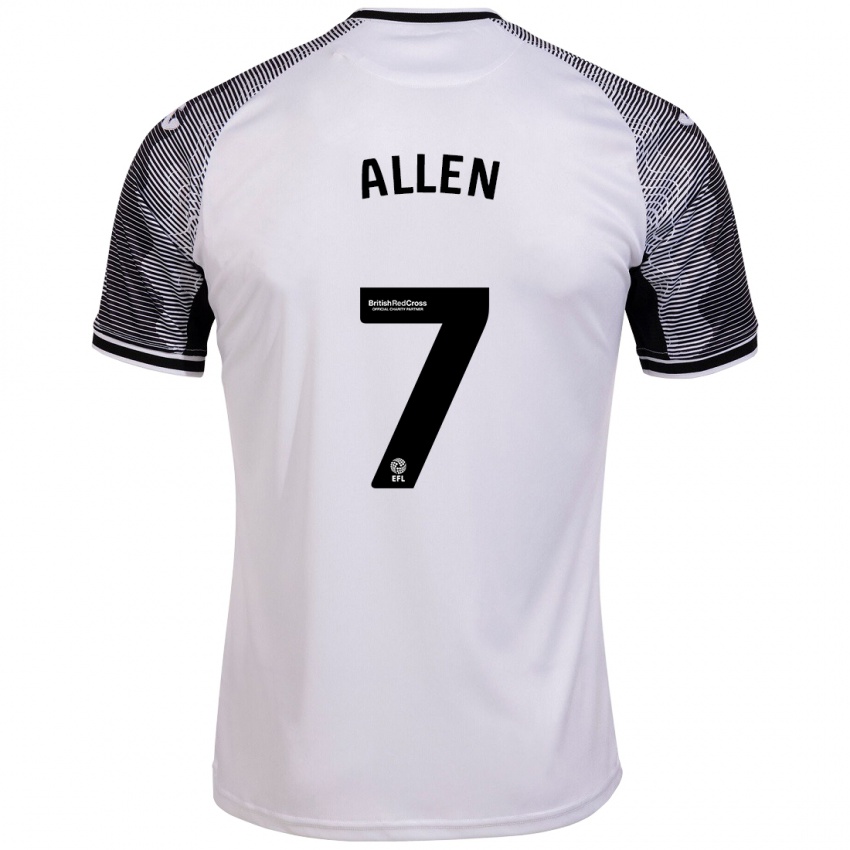 Mujer Camiseta Joe Allen #7 Blanco 1ª Equipación 2023/24 La Camisa México