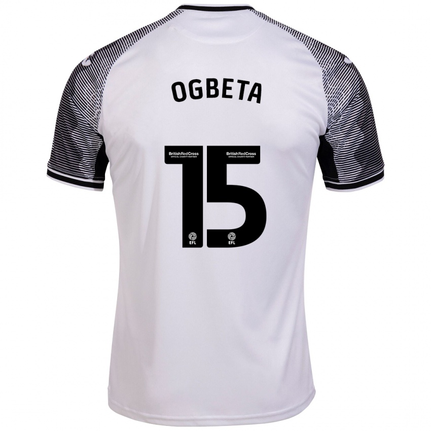 Mujer Camiseta Nathanael Ogbeta #15 Blanco 1ª Equipación 2023/24 La Camisa México