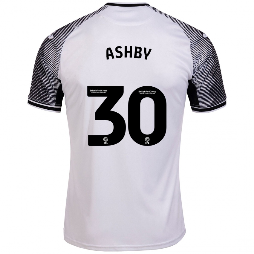 Mujer Camiseta Harrison Ashby #30 Blanco 1ª Equipación 2023/24 La Camisa México