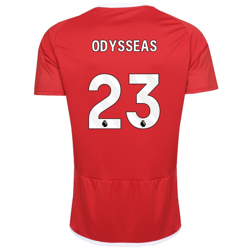 Mujer Camiseta Odysseas Vlachodimos #23 Rojo 1ª Equipación 2023/24 La Camisa México