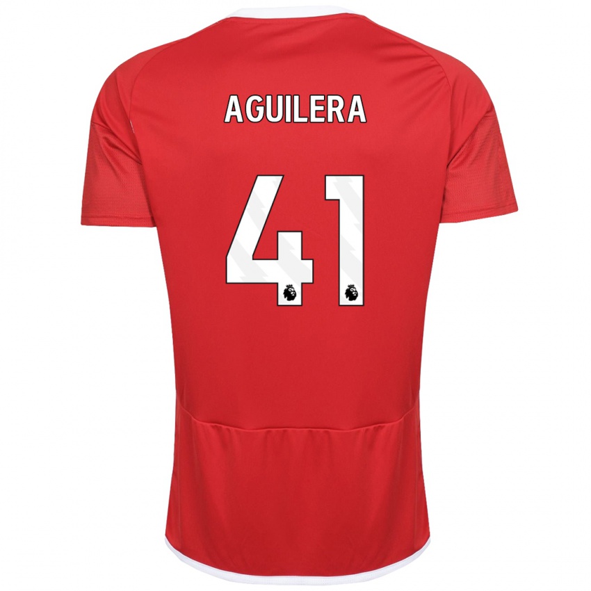 Mujer Camiseta Brandon Aguilera #41 Rojo 1ª Equipación 2023/24 La Camisa México