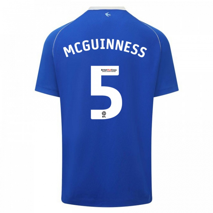 Mujer Camiseta Mark Mcguinness #5 Azul 1ª Equipación 2023/24 La Camisa México