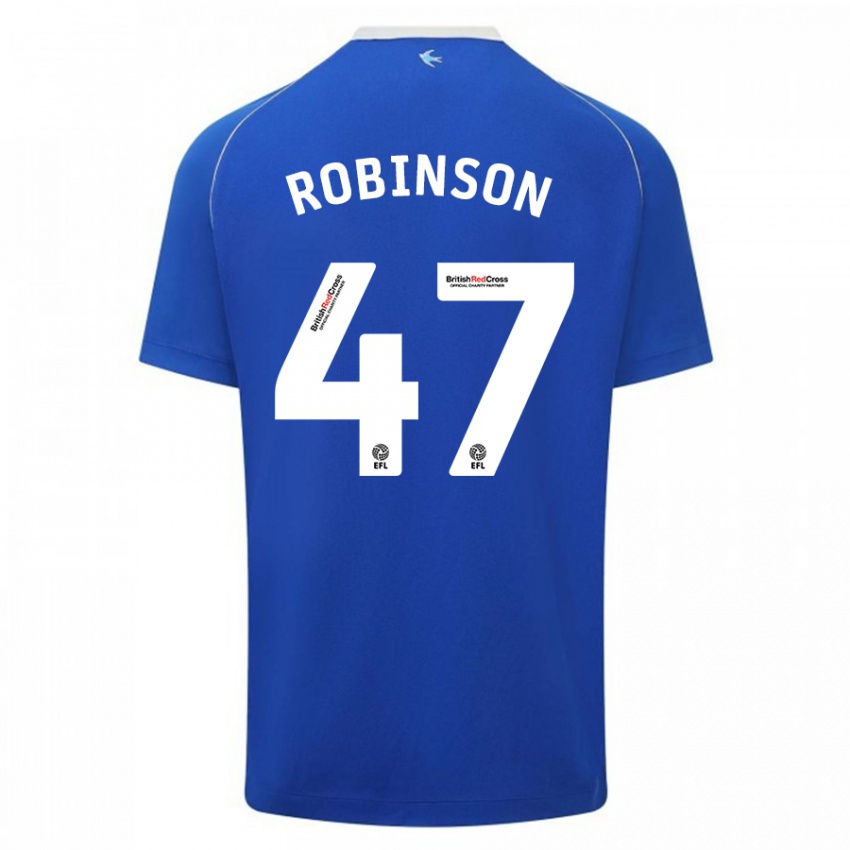 Mujer Camiseta Callum Robinson #47 Azul 1ª Equipación 2023/24 La Camisa México
