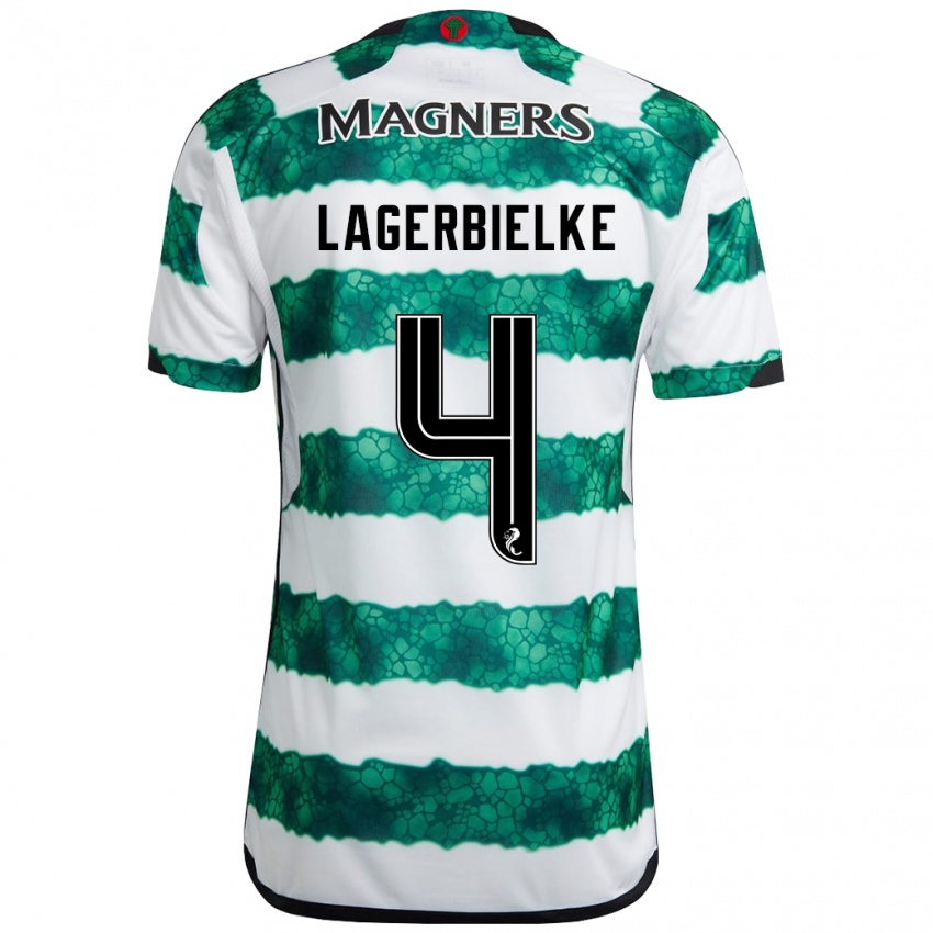 Mujer Camiseta Gustaf Lagerbielke #4 Verde 1ª Equipación 2023/24 La Camisa México