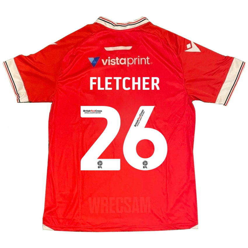 Mujer Camiseta Steven Fletcher #26 Rojo 1ª Equipación 2023/24 La Camisa México