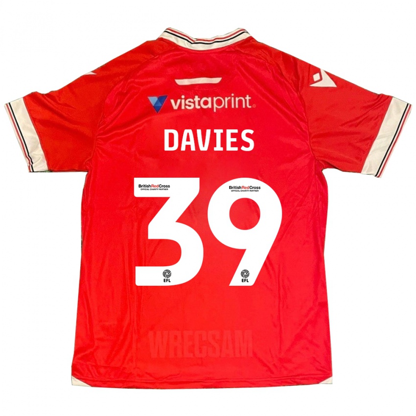 Mujer Camiseta Daniel Davies #39 Rojo 1ª Equipación 2023/24 La Camisa México