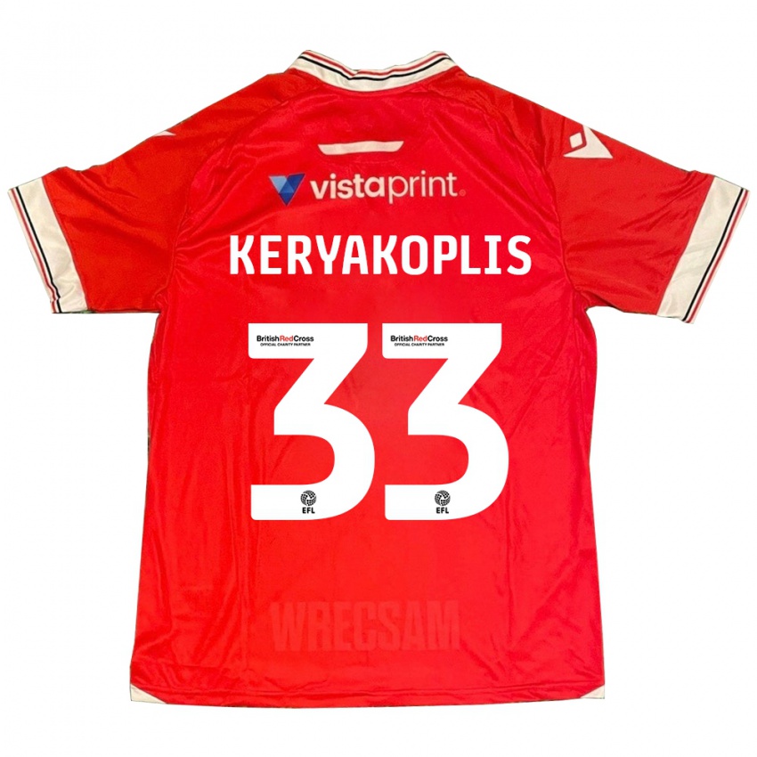 Mujer Camiseta Hannah Keryakoplis #33 Rojo 1ª Equipación 2023/24 La Camisa México