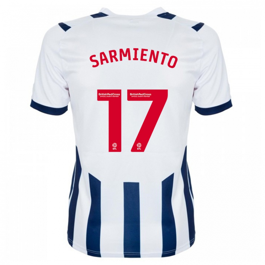 Mujer Camiseta Jeremy Sarmiento #17 Blanco 1ª Equipación 2023/24 La Camisa México