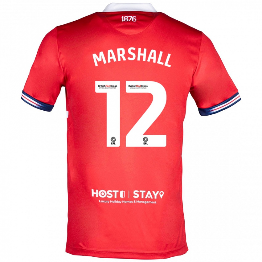 Mujer Camiseta Eve Marshall #12 Rojo 1ª Equipación 2023/24 La Camisa México