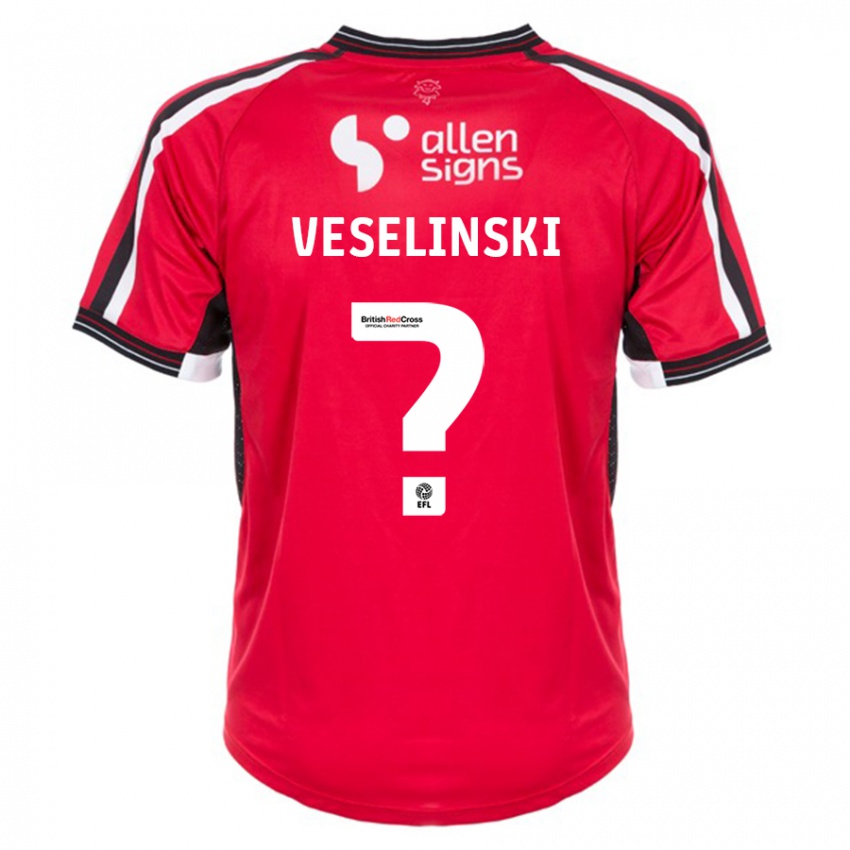 Mujer Camiseta Aleksandar Veselinski #0 Rojo 1ª Equipación 2023/24 La Camisa México
