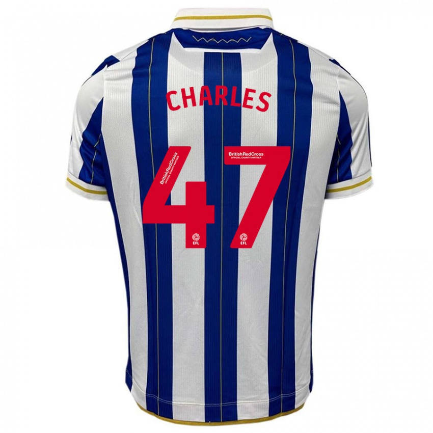 Mujer Camiseta Pierce Charles #47 Azul Blanco 1ª Equipación 2023/24 La Camisa México