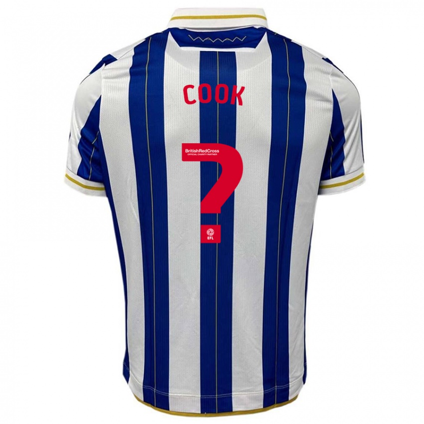 Mujer Camiseta Luke Cook #0 Azul Blanco 1ª Equipación 2023/24 La Camisa México