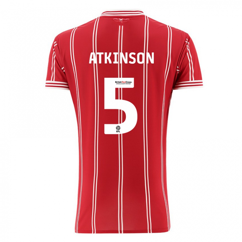 Mujer Camiseta Rob Atkinson #5 Rojo 1ª Equipación 2023/24 La Camisa México