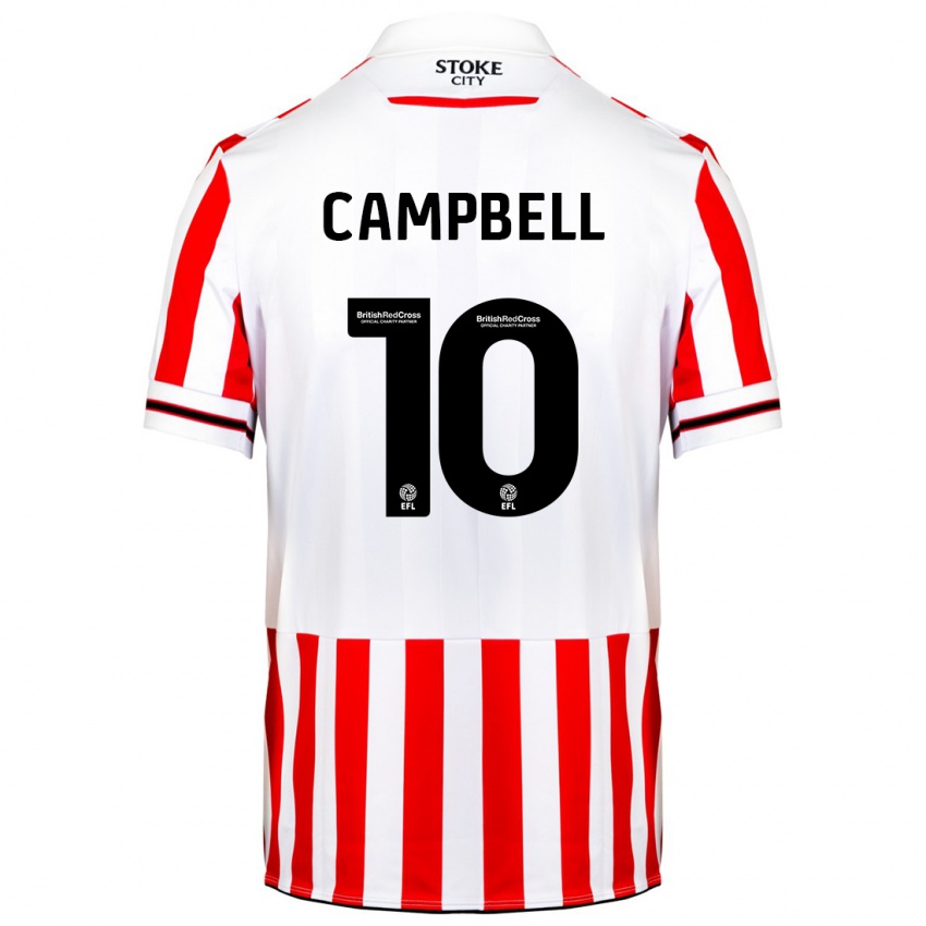 Mujer Camiseta Tyrese Campbell #10 Rojo Blanco 1ª Equipación 2023/24 La Camisa México