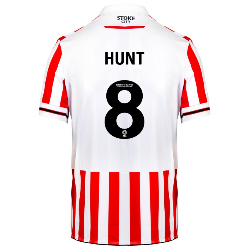 Mujer Camiseta Abby Hunt #8 Rojo Blanco 1ª Equipación 2023/24 La Camisa México