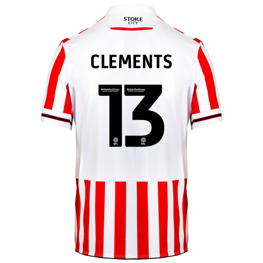 Mujer Camiseta Daisy Clements #13 Rojo Blanco 1ª Equipación 2023/24 La Camisa México