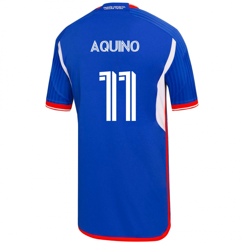 Mujer Camiseta Yisel Aquino #11 Azul 1ª Equipación 2023/24 La Camisa México