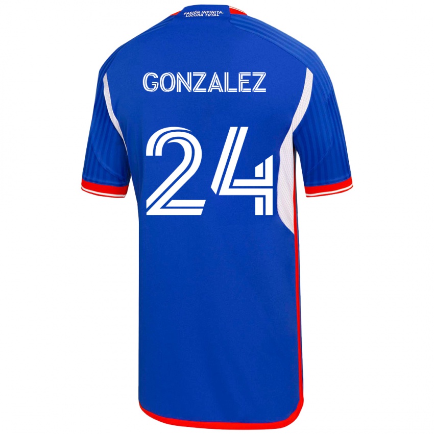 Mujer Camiseta Emma González #24 Azul 1ª Equipación 2023/24 La Camisa México
