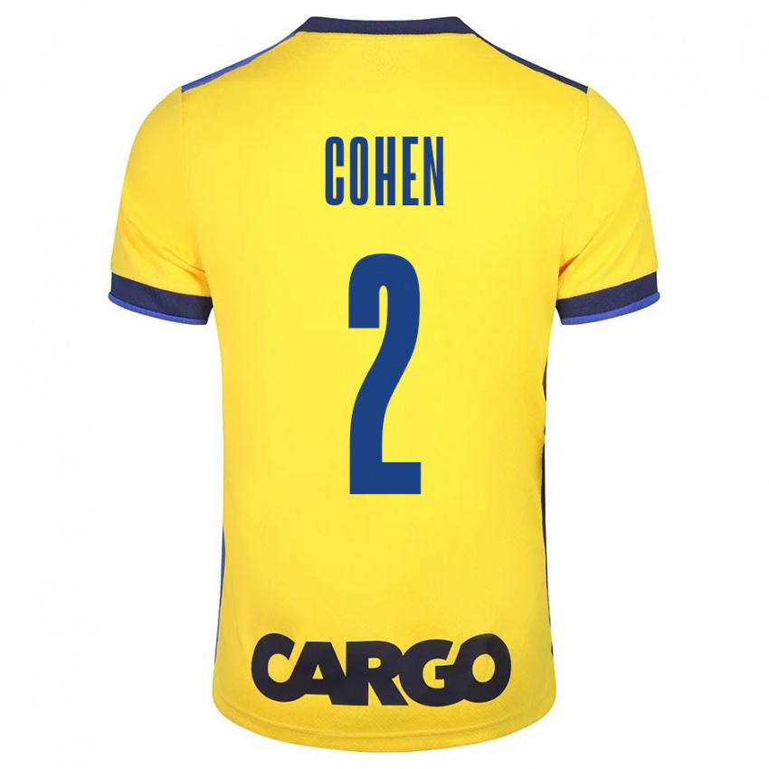 Mujer Camiseta Avishay Cohen #2 Amarillo 1ª Equipación 2023/24 La Camisa México