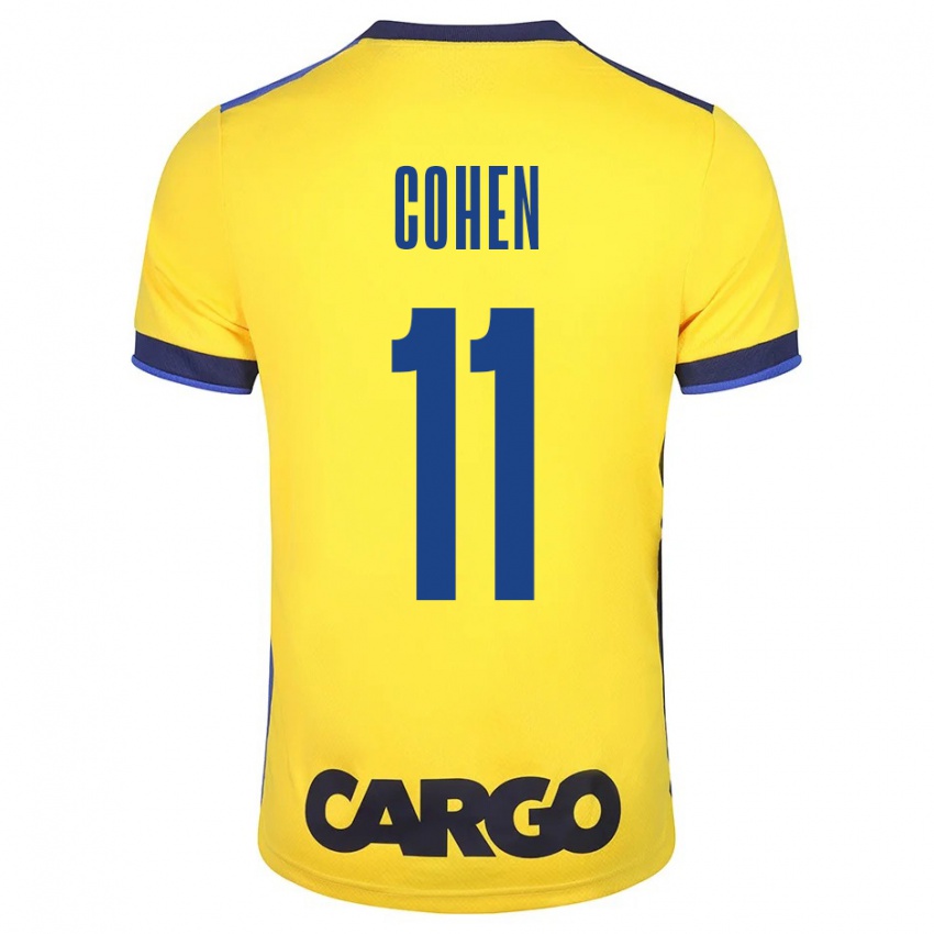 Mujer Camiseta Yonatan Cohen #11 Amarillo 1ª Equipación 2023/24 La Camisa México