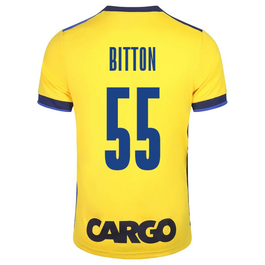 Mujer Camiseta Nir Bitton #55 Amarillo 1ª Equipación 2023/24 La Camisa México