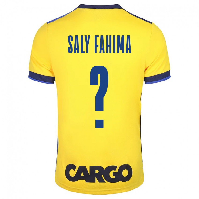 Mujer Camiseta Israel Saly Fahima #0 Amarillo 1ª Equipación 2023/24 La Camisa México