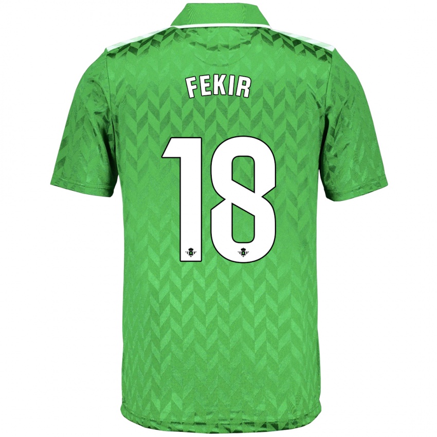 Mujer Camiseta Yassin Fekir #18 Verde 2ª Equipación 2023/24 La Camisa México