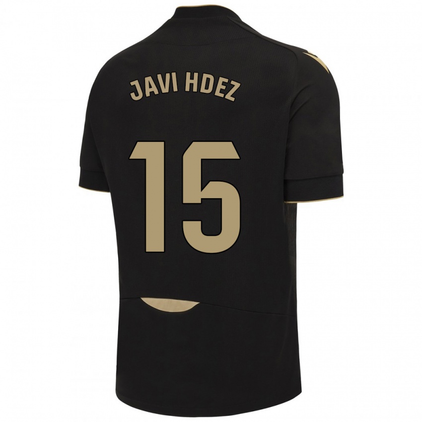 Mujer Camiseta Javi Hernández #15 Negro 2ª Equipación 2023/24 La Camisa México