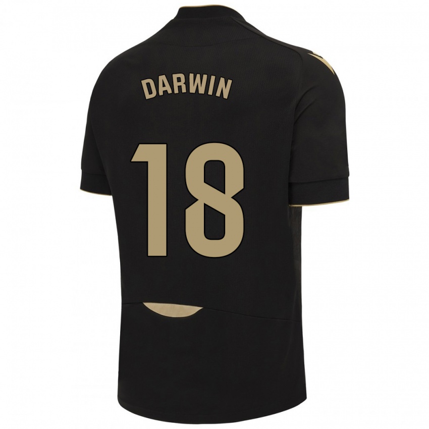 Mujer Camiseta Darwin Machís #18 Negro 2ª Equipación 2023/24 La Camisa México