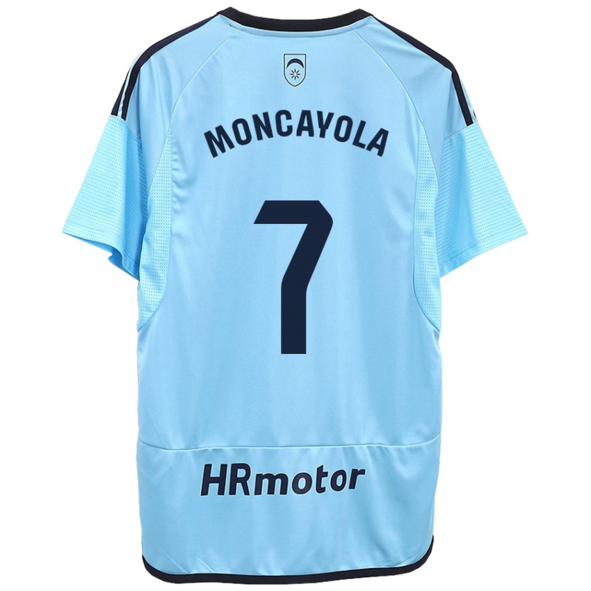 Mujer Camiseta Jon Moncayola #7 Azul 2ª Equipación 2023/24 La Camisa México