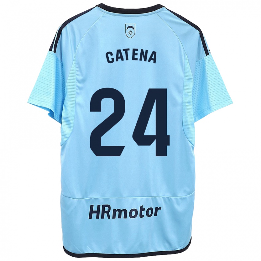 Mujer Camiseta Alejandro Catena #24 Azul 2ª Equipación 2023/24 La Camisa México