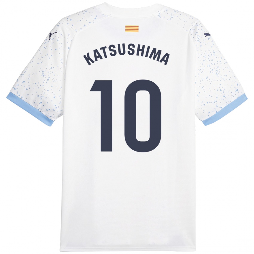 Mujer Camiseta Shinnosuke Katsushima #10 Blanco 2ª Equipación 2023/24 La Camisa México