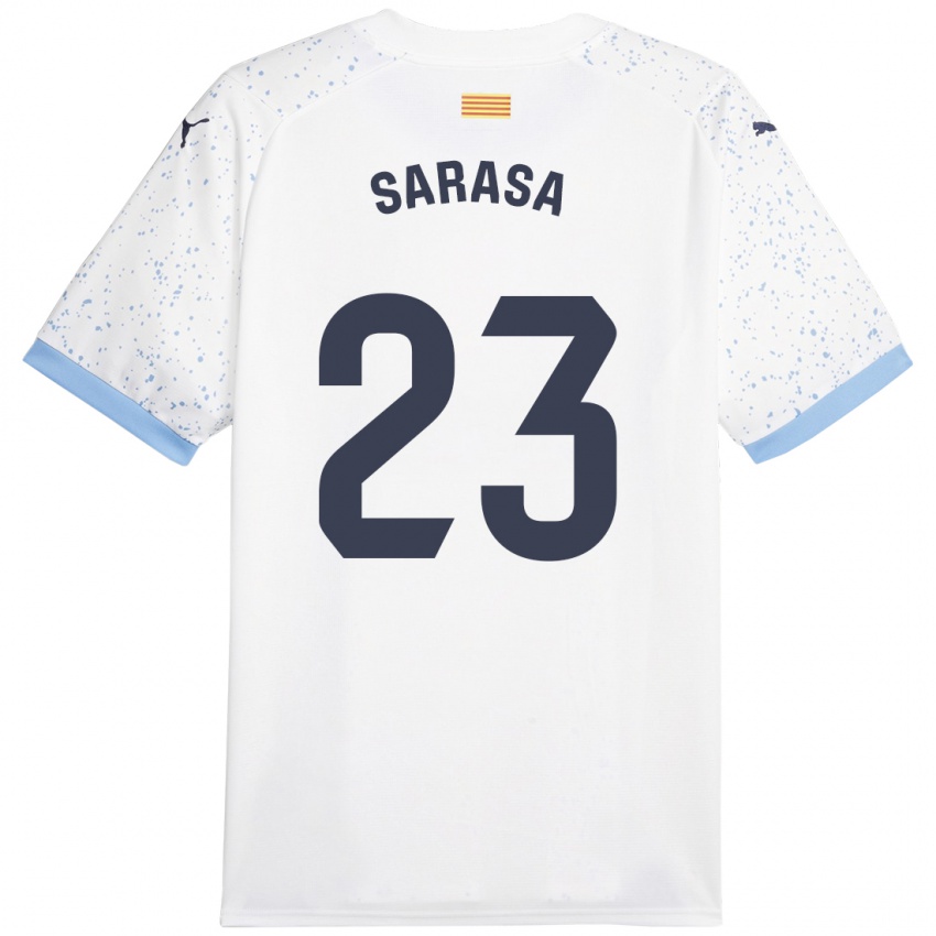 Mujer Camiseta Javier Sarasa #23 Blanco 2ª Equipación 2023/24 La Camisa México