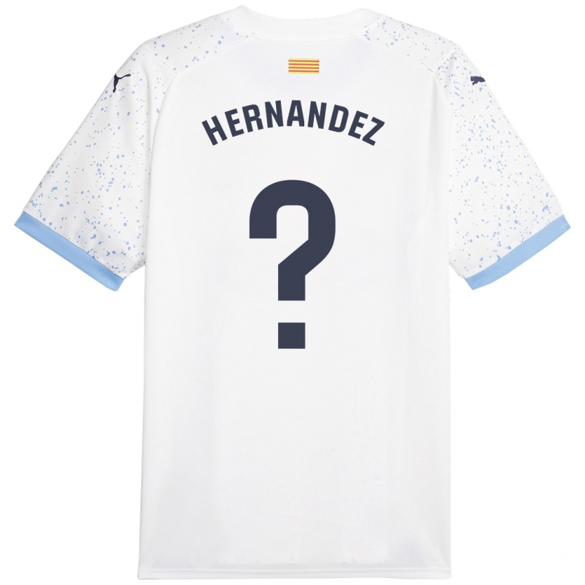 Mujer Camiseta Guillem Hernández #0 Blanco 2ª Equipación 2023/24 La Camisa México