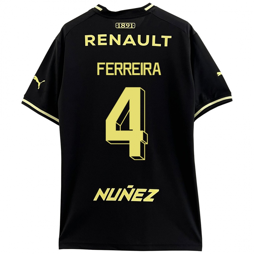 Mujer Camiseta Joaquín Ferreira #4 Negro 2ª Equipación 2023/24 La Camisa México