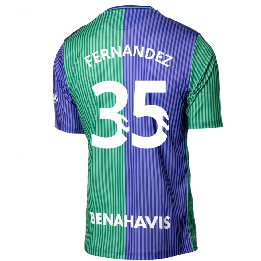 Mujer Camiseta Inés Fernández #35 Verde Azul 2ª Equipación 2023/24 La Camisa México